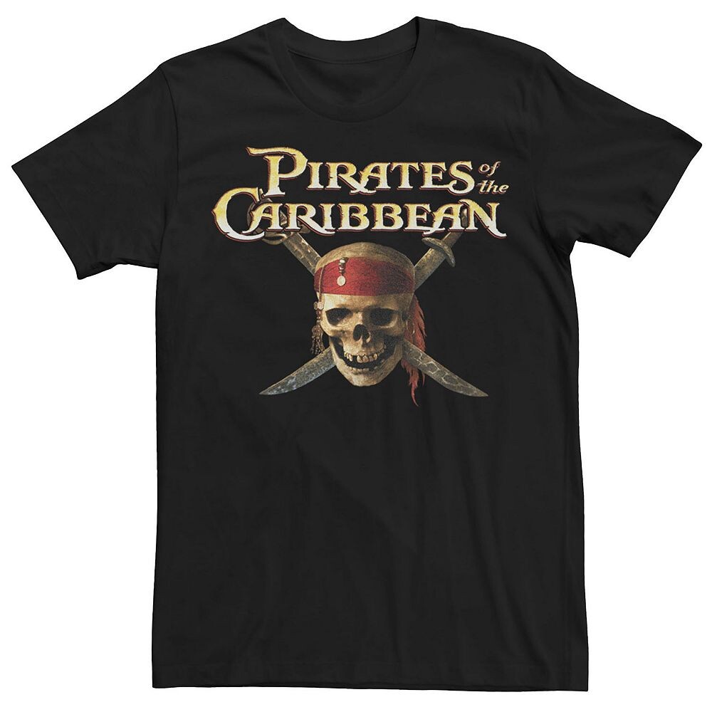 

Мужская футболка Disney's Pirates Of The Caribbean с черепом и крестиком Licensed Character, черный