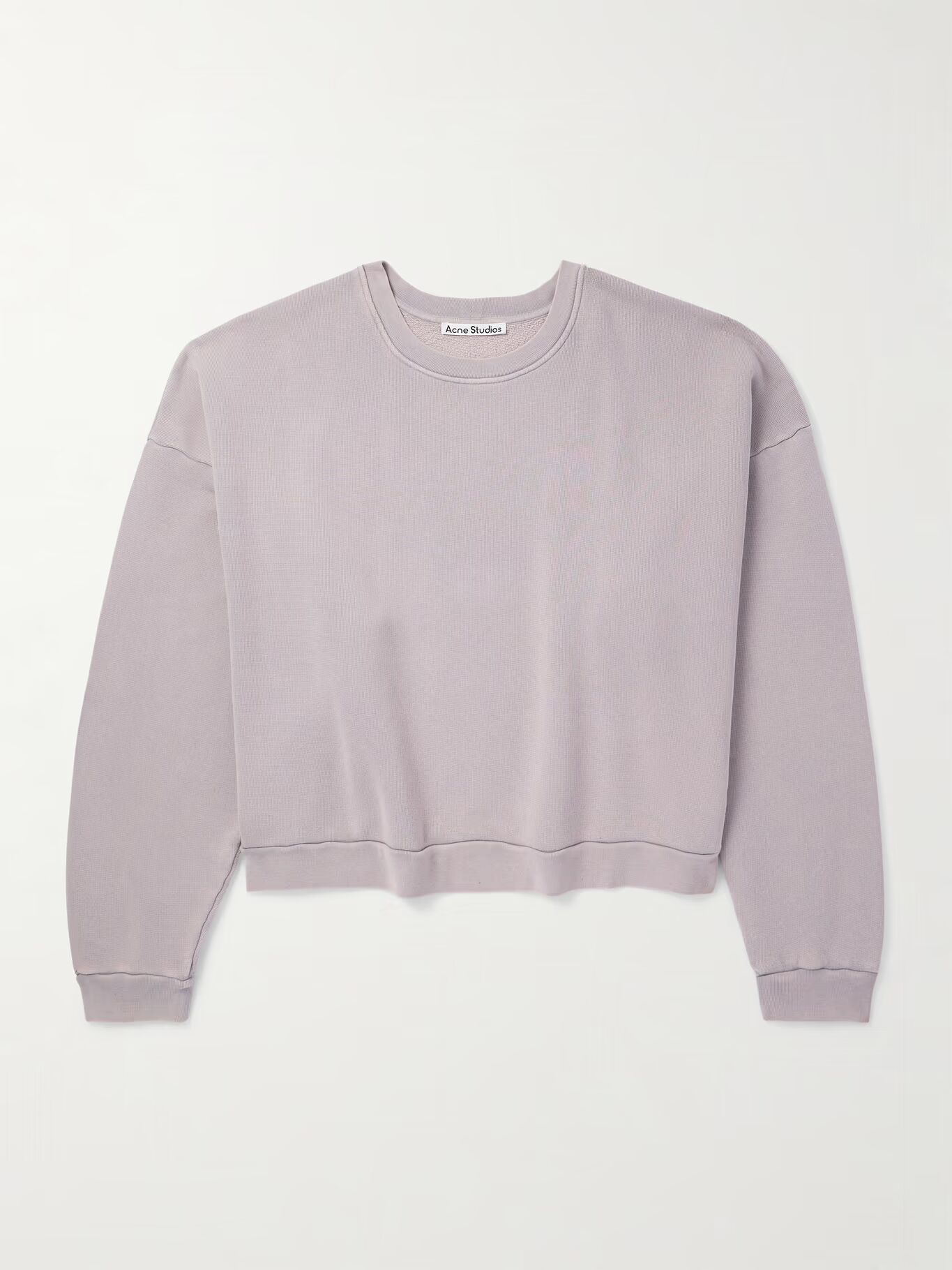 

Толстовка Fester Garment-Dyed из хлопкового джерси ACNE STUDIOS, цвет Stone