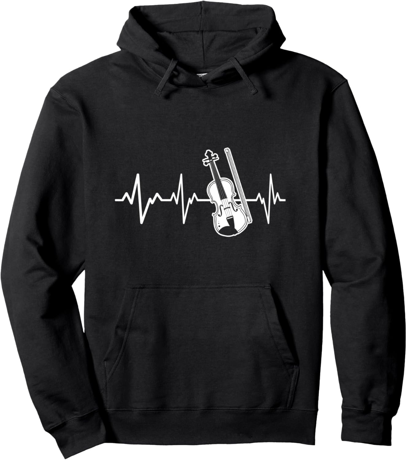 

Подарок в виде скрипки с сердцебиением, музыкальный инструмент, толстовка для скрипача Funny Musician Violinist Gift Ideas, черный