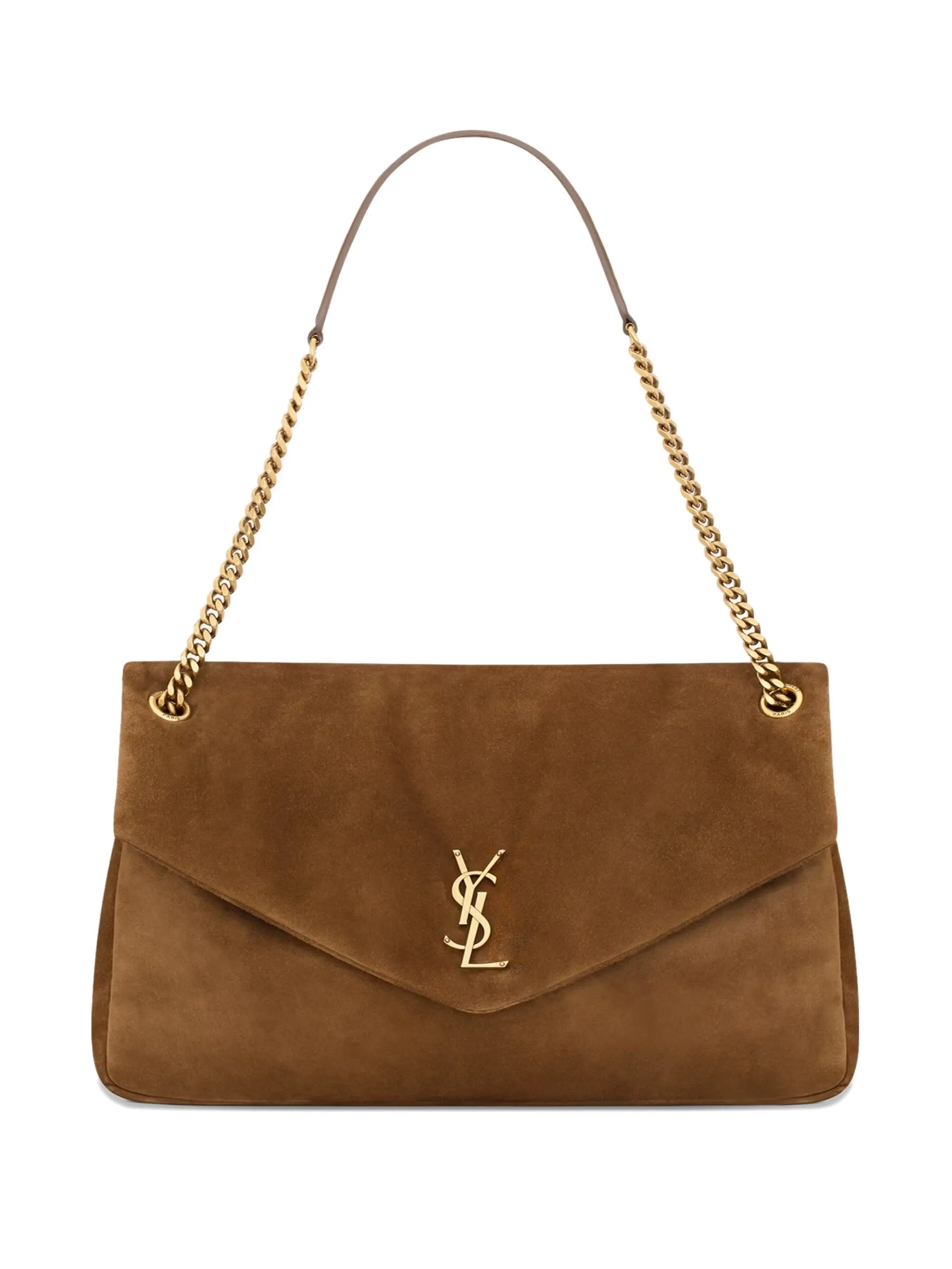 

Сумка на плечо с ремнем-цепочкой Saint Laurent, коричневый