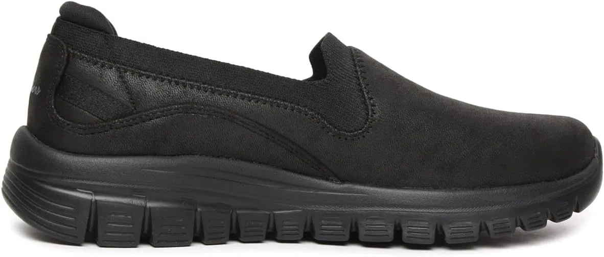 Туфли Skechers Garner Newick 210803 Men's Shoes, Black Microleather Knit — фото 2