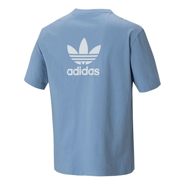 

Футболка originals b+f trefoil tee logo sport round neck short sleeves t shirt men s blue Adidas, синий
