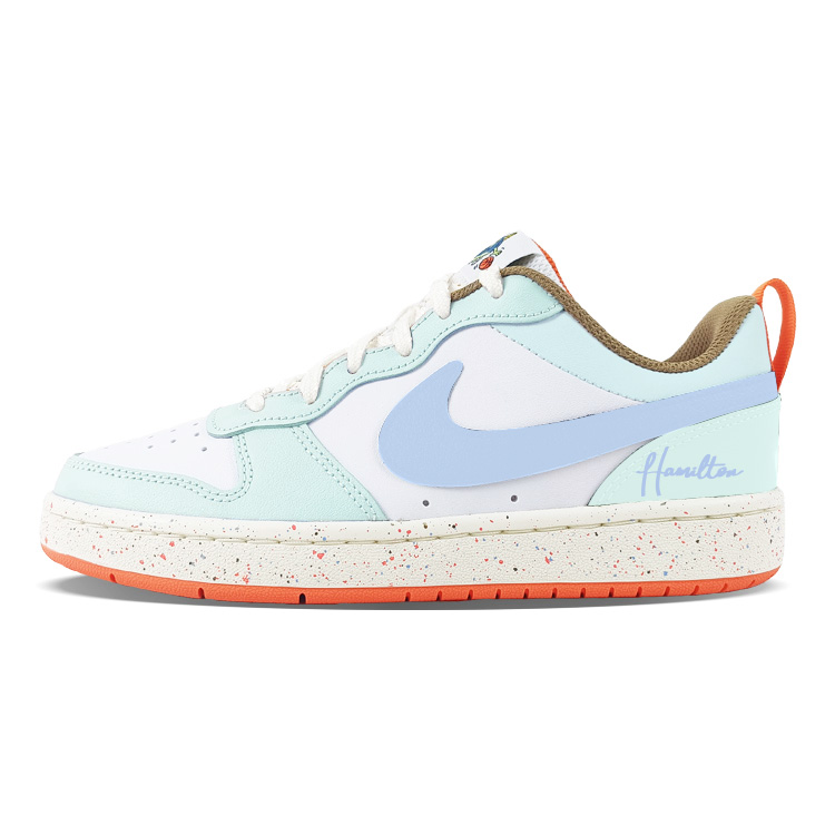 

Низкие детские кроссовки для скейтбординга Court Borough Orange Track для подростков Nike, Cyan
