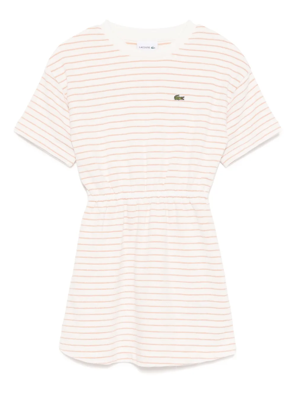 

Полосатое махровое платье Lacoste, белый