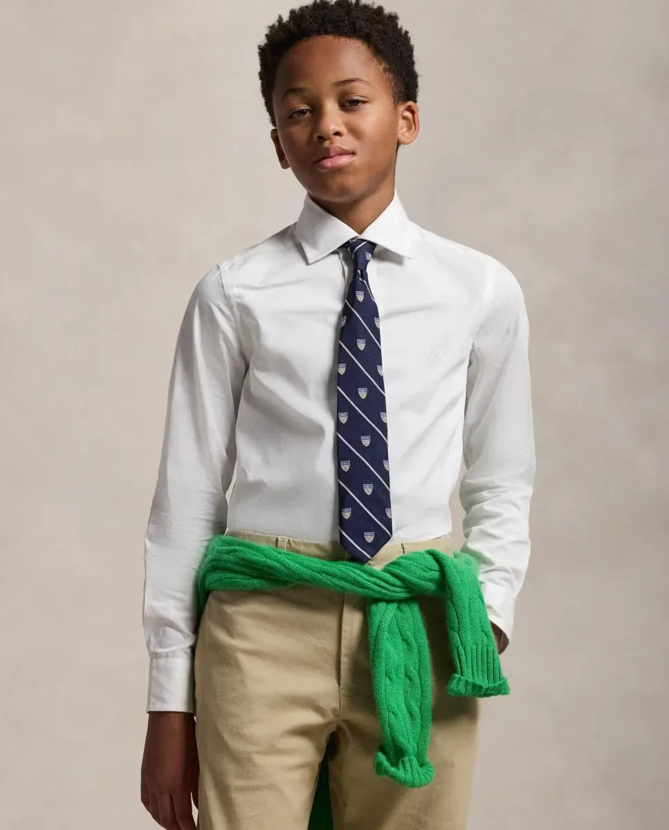 Рубашка для мальчика из хлопка Polo Ralph Lauren, белый