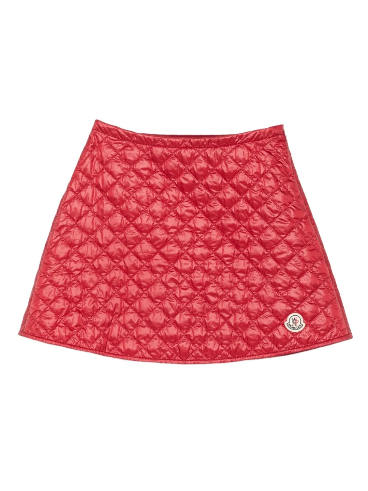 

Мини-юбка А-силуэта с ромбовидной отделкой от Moncler, красный