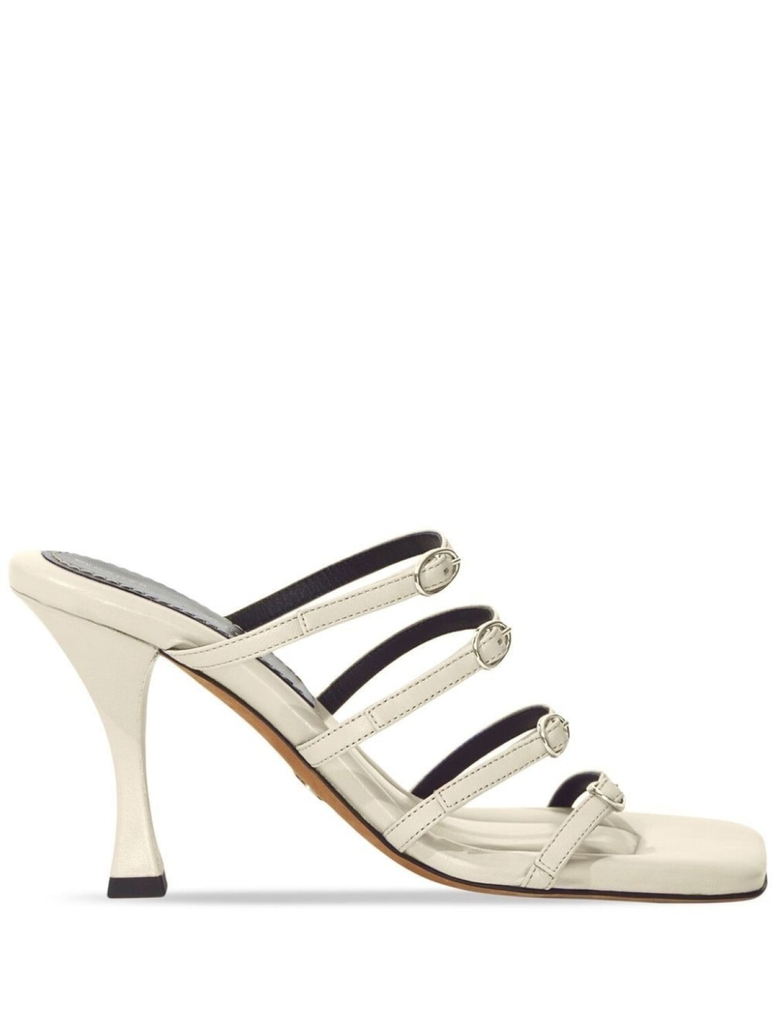 Proenza Schouler Square strappy 90mm sandals, нейтральный цвет