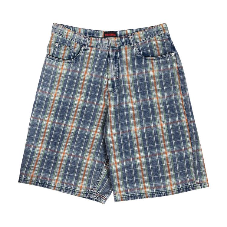 

Брюки Pleasures Formula Plaid Baggy Jorts, Navy