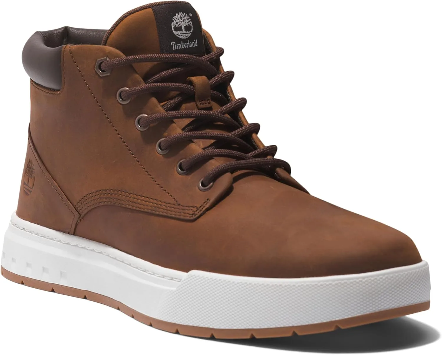 Мужские кожаные кроссовки-чукка Timberland Maple Grove на шнуровке, коричневый — фото 2