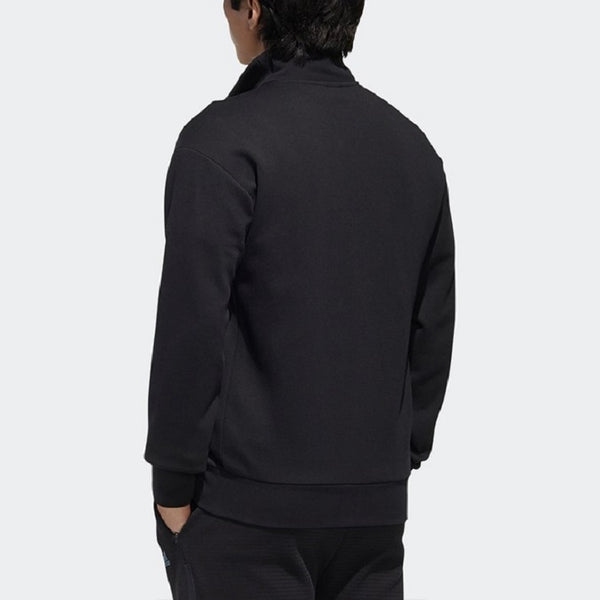 Куртка wj tt cardigan stand collar casual sports jacket black Adidas, черный — фото 4