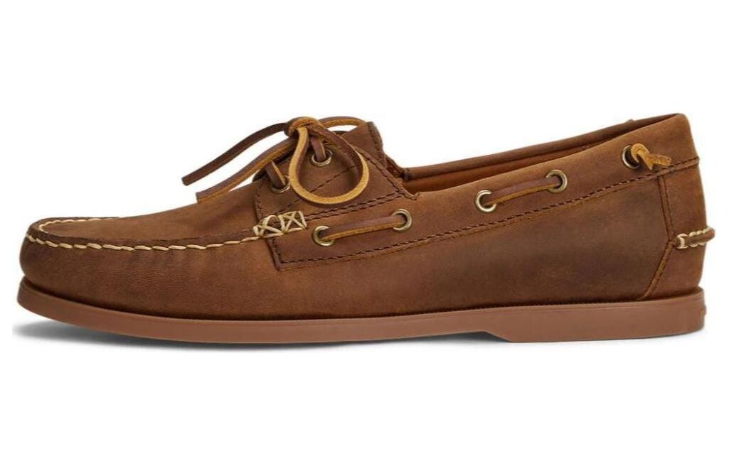 Туфли-лодочки из кожи Merton Polo Ralph Lauren, коричневый