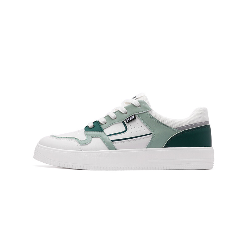 

Кроссовки PONY Skateboarding Shoes Unisex Low-top White/green, зеленый