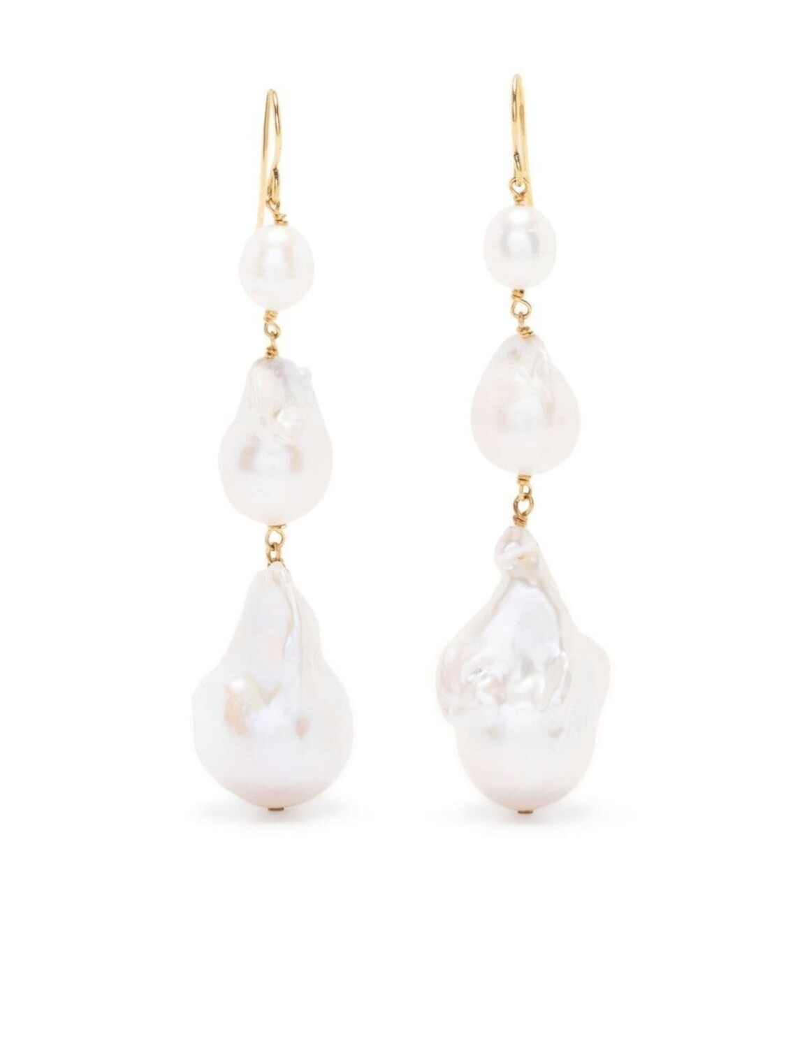 

Серьги-подвески с жемчугом Jil Sander, золотой
