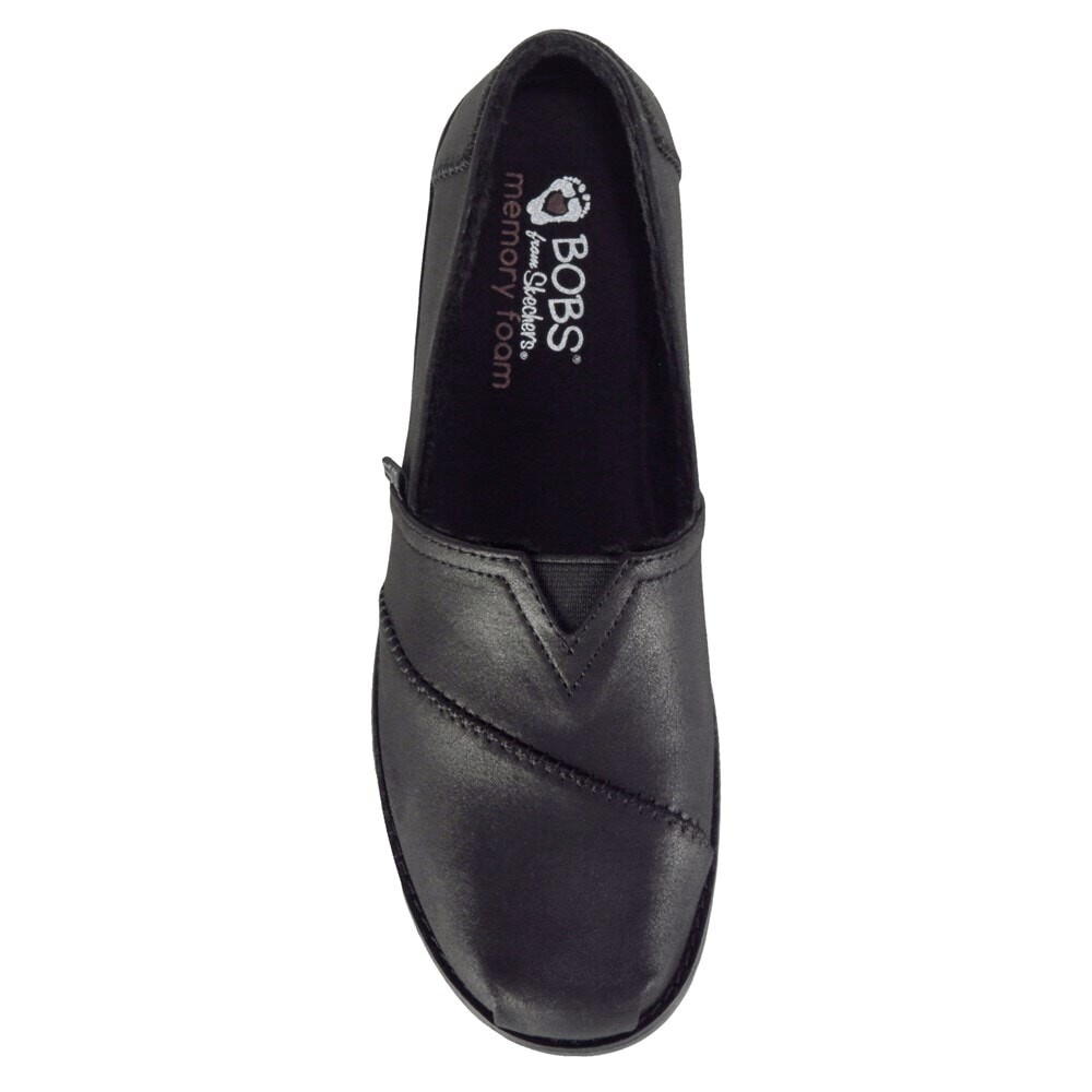 Женские слипоны BOBS Chill Lugs среднего/широкого размера Skechers, черный — фото 4