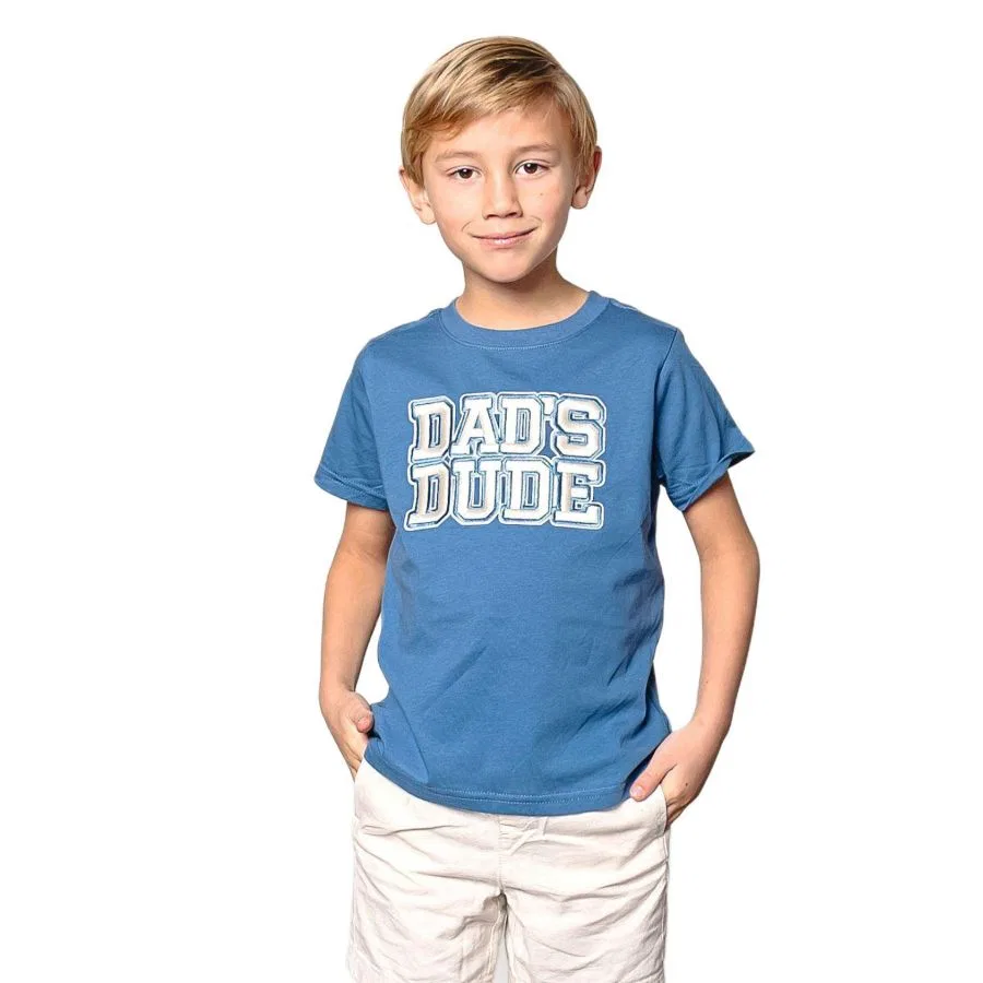 Детская футболка с коротким рукавом с принтом Dad's Dude Patch Sweet Wink, Indigo — фото 2