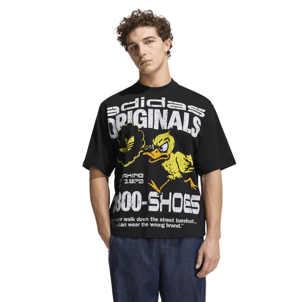 Футболка мужская Duck Graphic Adidas, цвет Utility Black/White