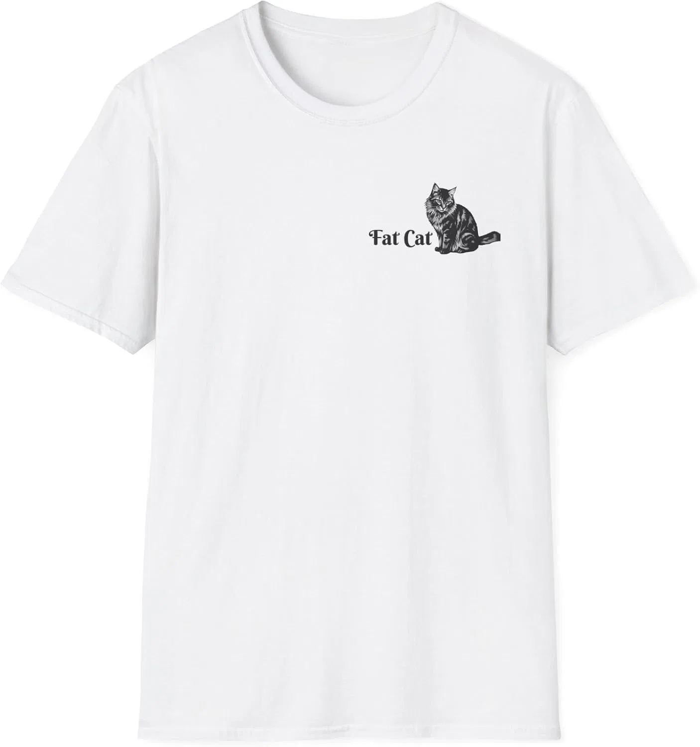 Футболка с котом Softstyle, White