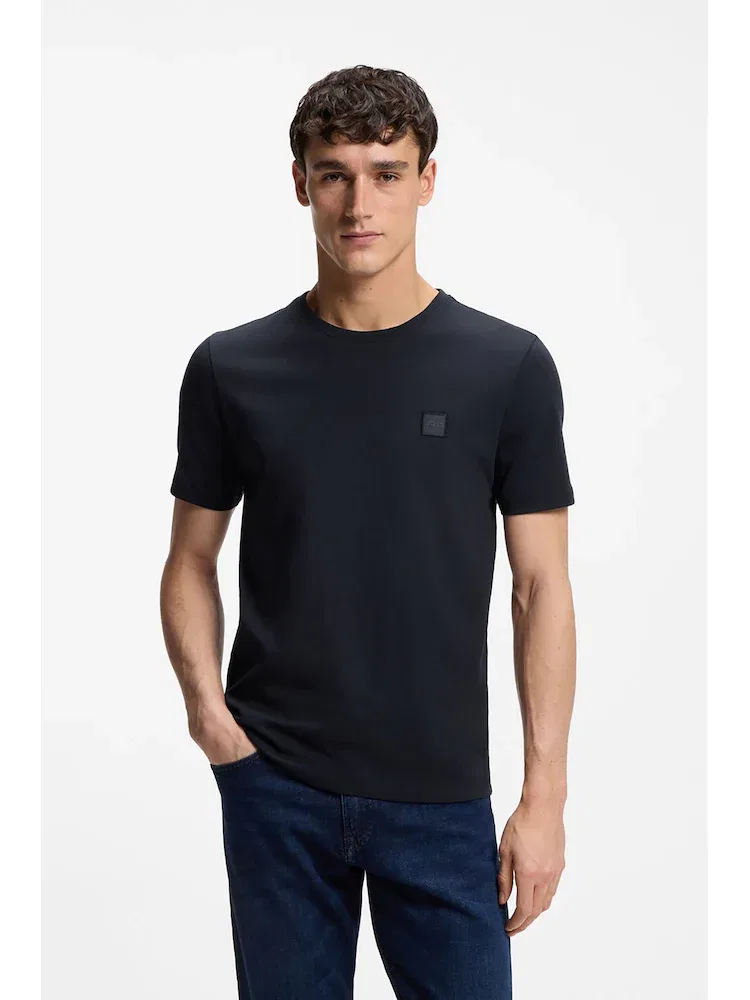 Футболка с логотипом BOSS, Regular Fit, Navy