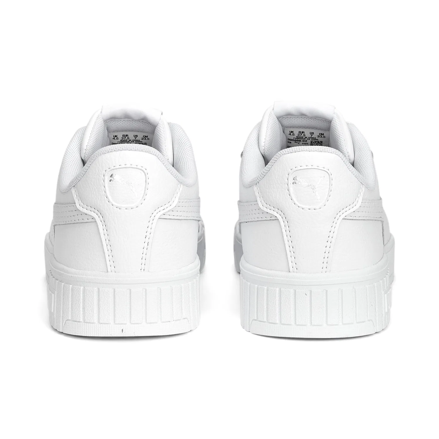 Детские кроссовки для девочек с перфорированным верхом Carina 2.0 PUMA, Wide White White Silver — фото 2