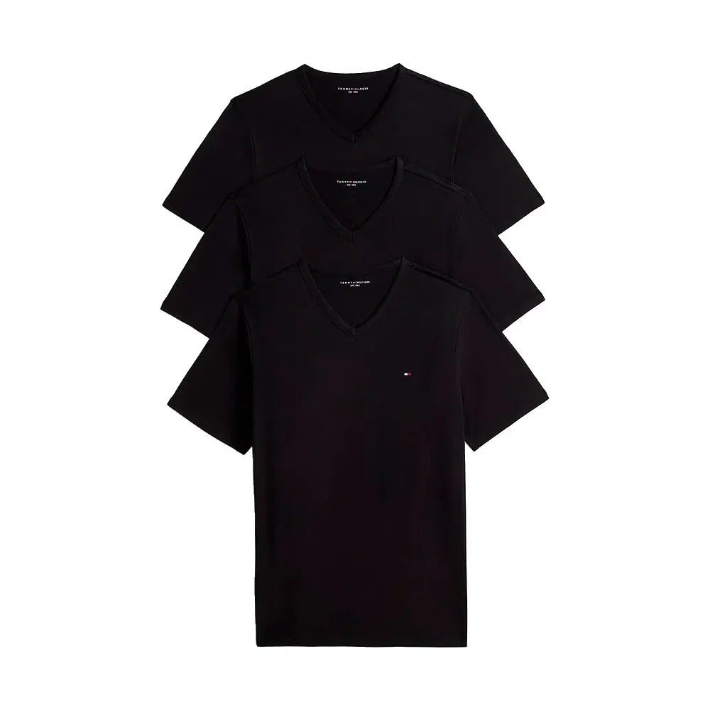 Мужская футболка с v-образным вырезом Tommy hilfiger, Black