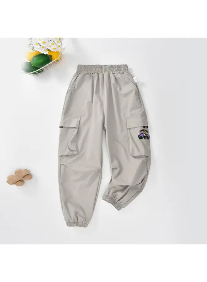 Штаны спортивные с большими карманами, модель Cargo Joggers, Bornbay, серый — фото 3