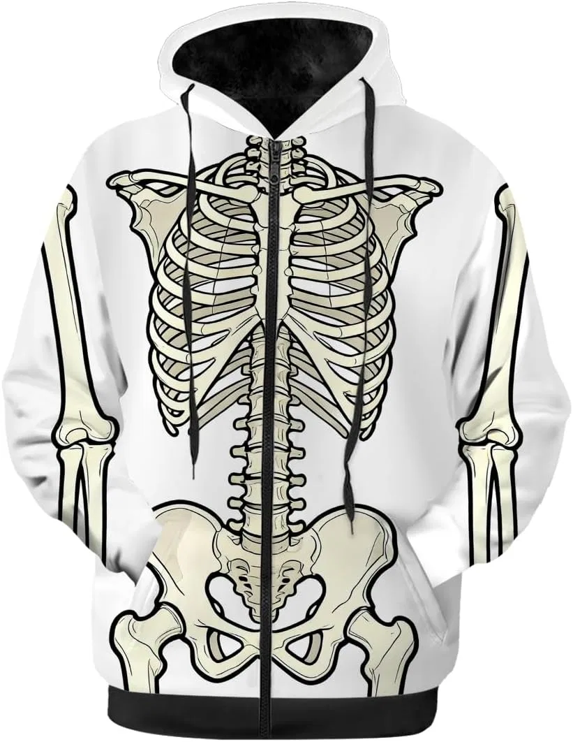 Мужская зимняя куртка на молнии с капюшоном, флисовая, с принтом, Black Fleece Lined Zip-up Hoodie, белый/бежевый/чёрный