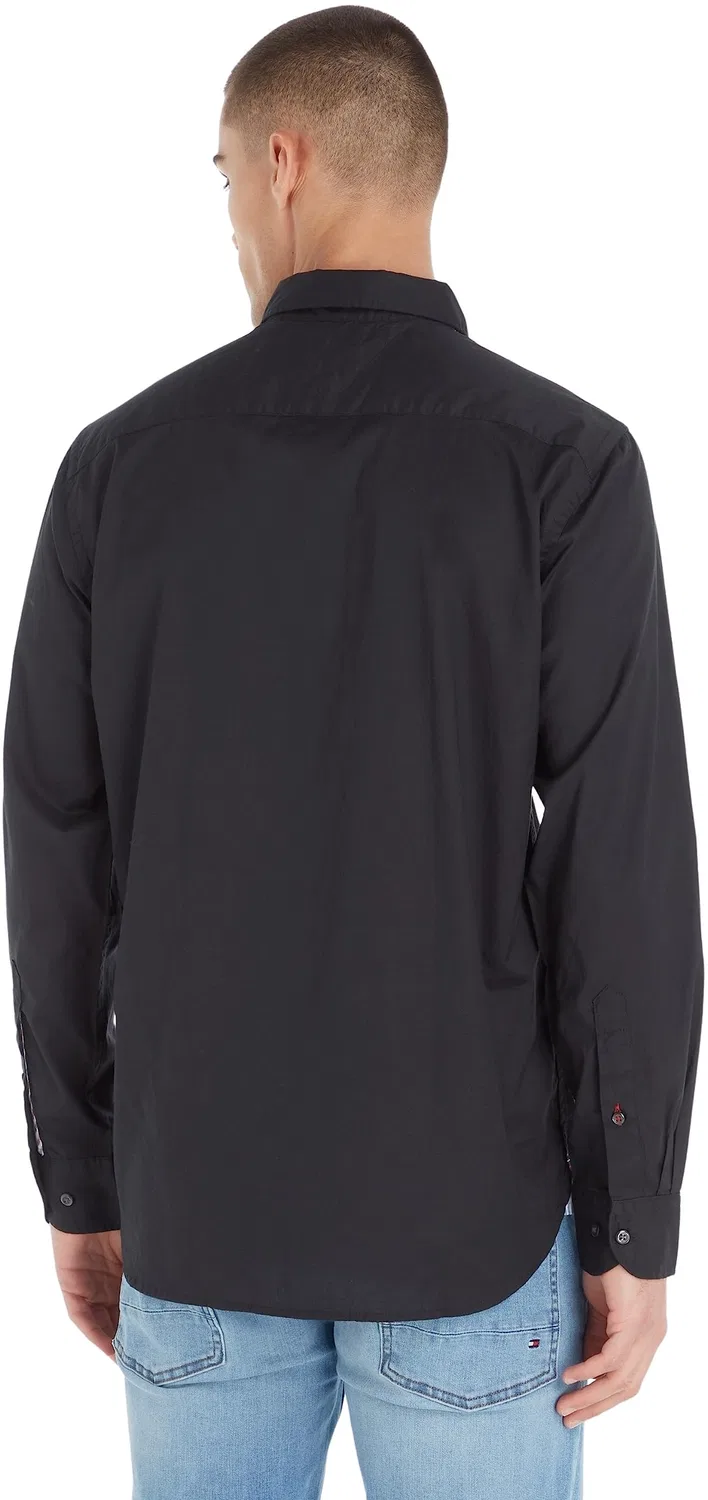 Мужская рубашка с принтом Flex Poplin Mini Tartan Tommy Hilfiger, Black (Black) — фото 2