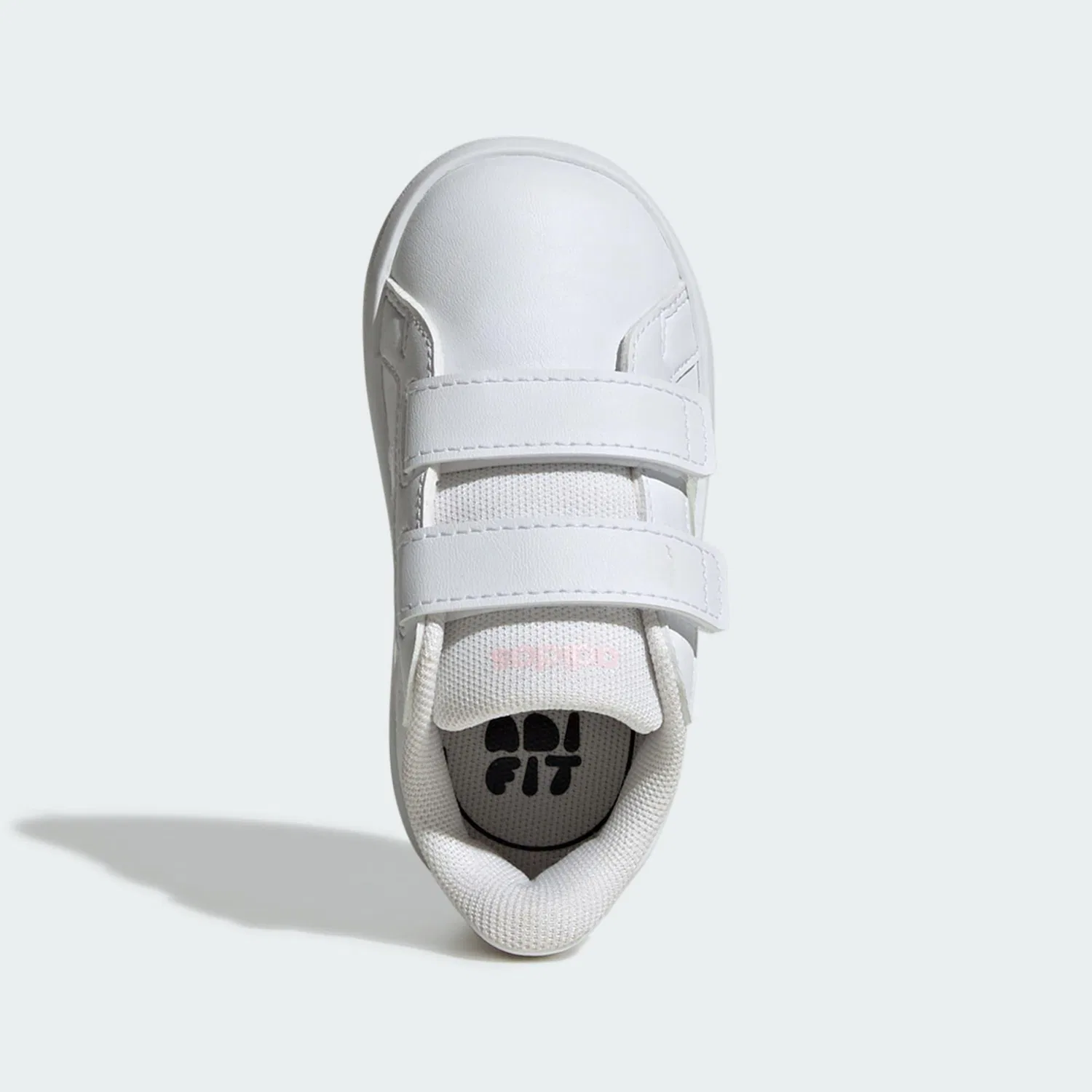 Детские кроссовки с липучкой Grand Court 3.0 Adidas, Weiss Bunt Weiss — фото 2