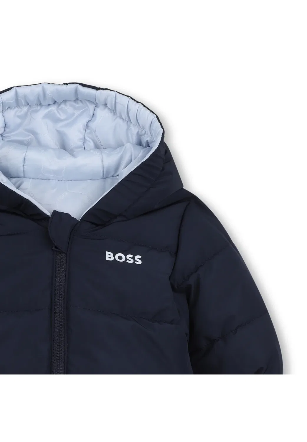 Двусторонняя детская пуховая куртка - зимняя куртка Boss Kidswear, Pale Blue — фото 4