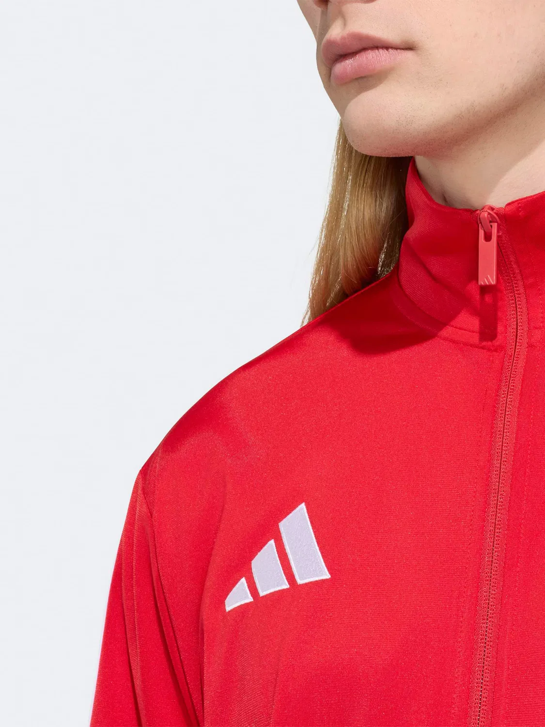 Спортивная толстовка на молнии Adidas Performance FC Bayern München DNA красного цвета — фото 2