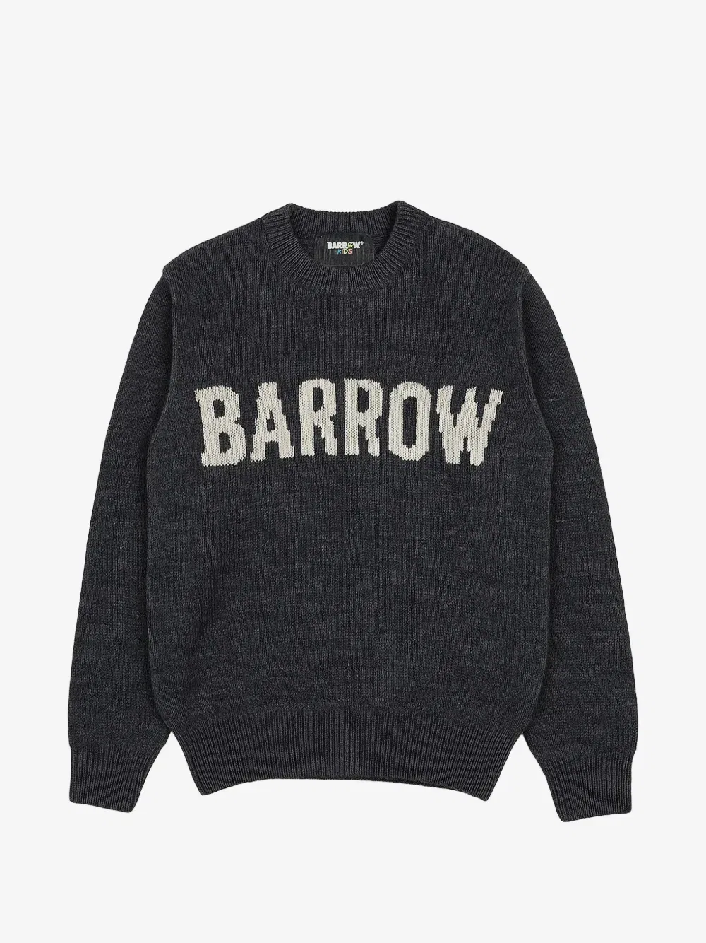 Свитер с логотипом вязки интарсия Barrow Kids, серый