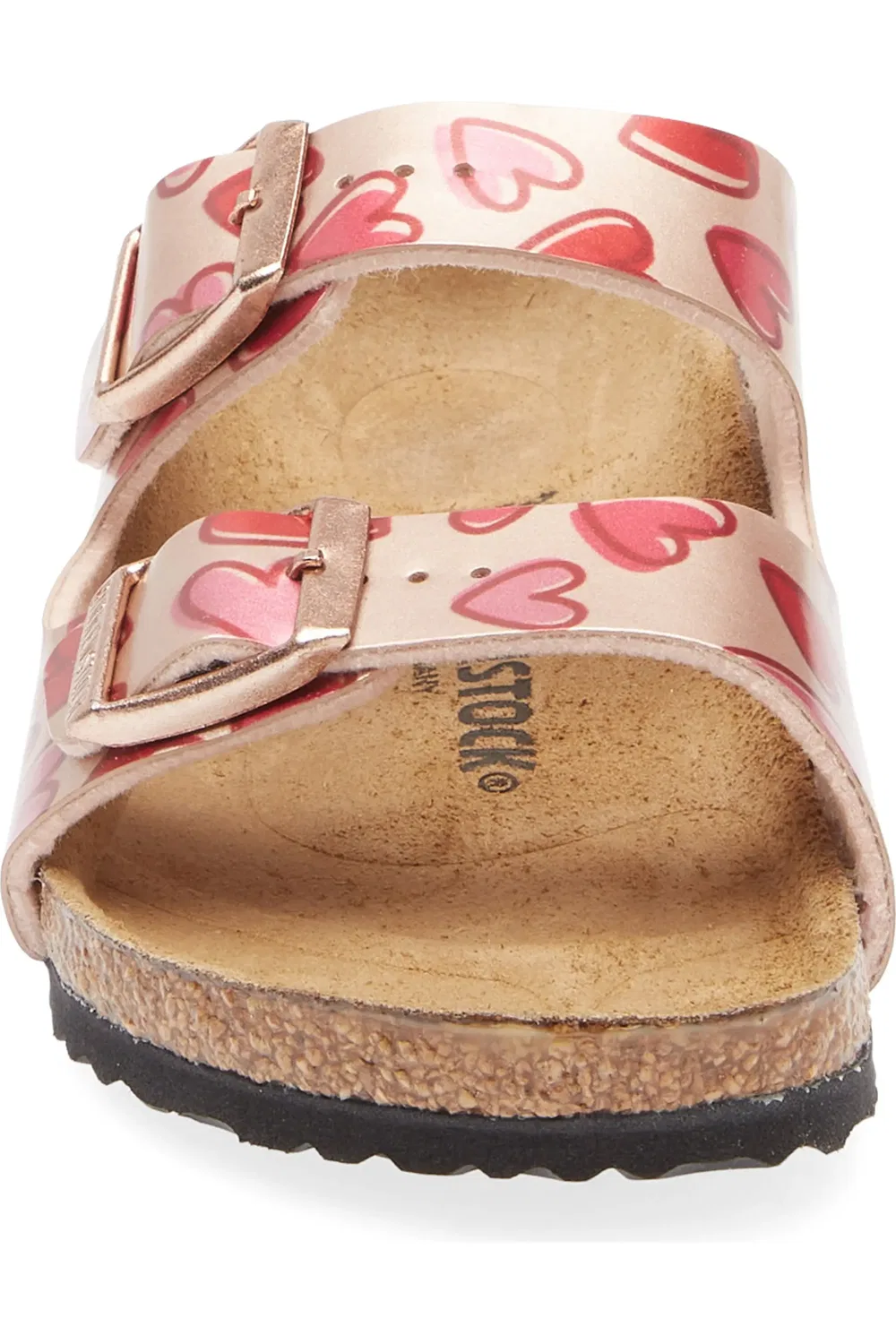 Сандалии детские с принтом Arizona Slide Birkenstock, Copper Metallic — фото 4