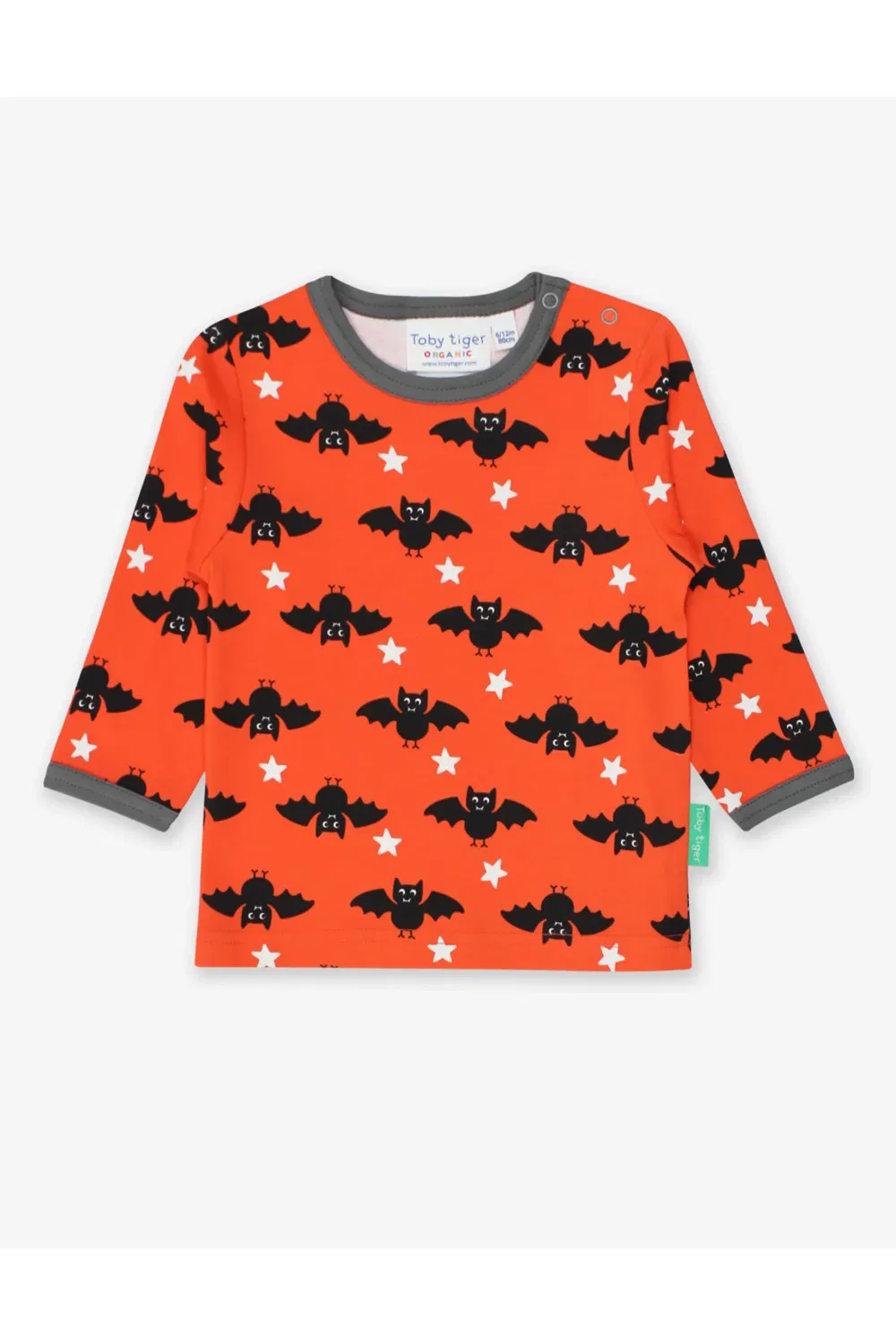 Детская футболка с принтом Bat Toby Tiger, Orange — фото 2