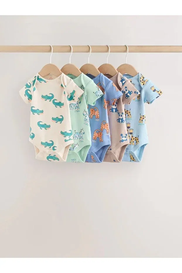 Детское боди-комбинезон с коротким рукавом Animal Print Next Baby, Blue