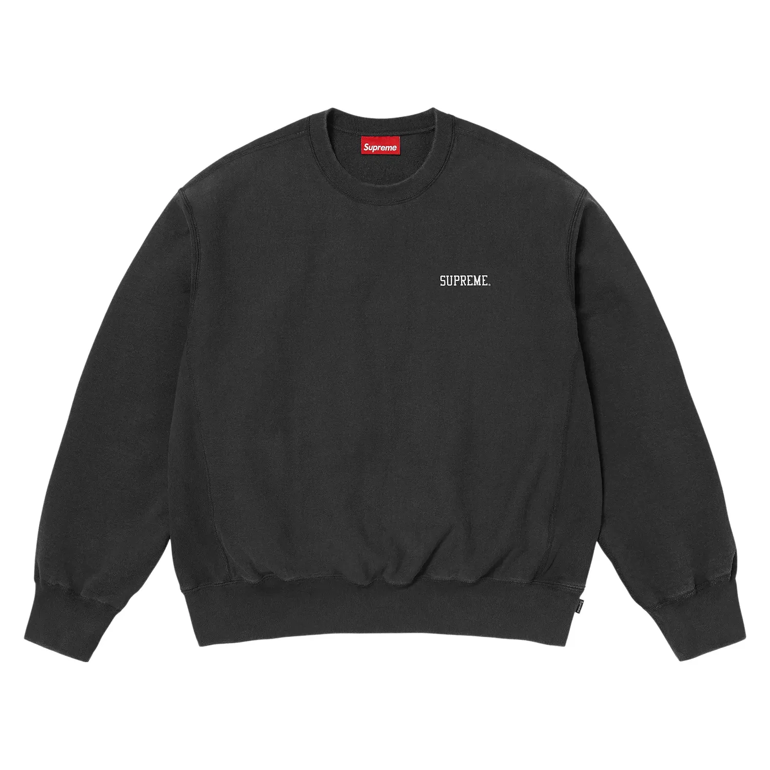 Свитшот Supreme Washed Crewneck, черный