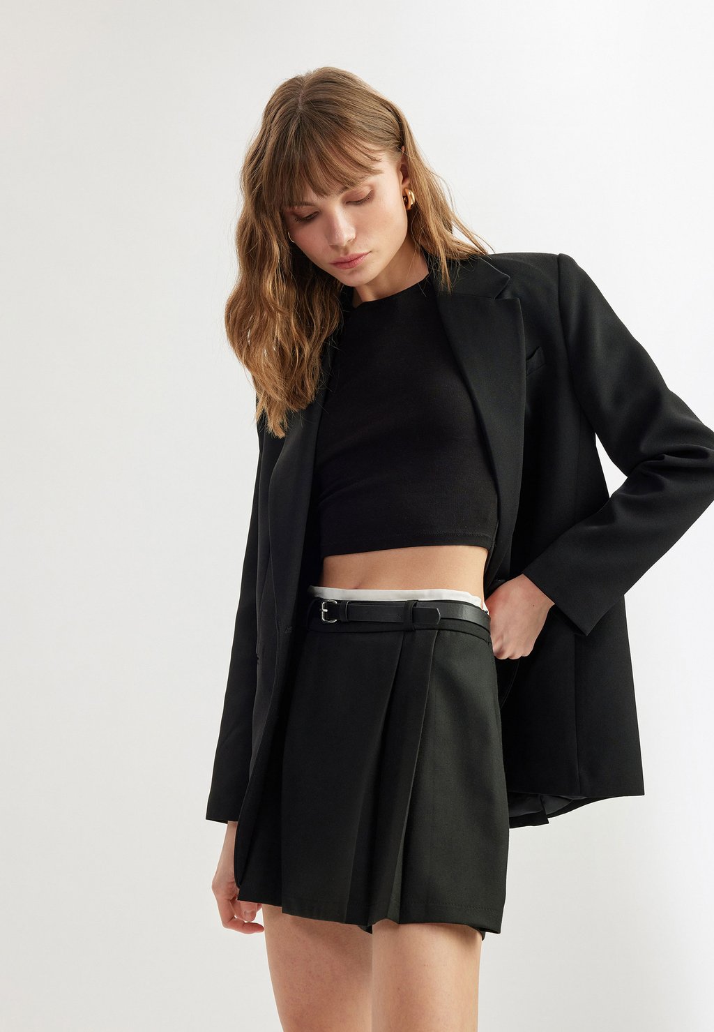 

Мини-юбка A-line skirt Koton, черный