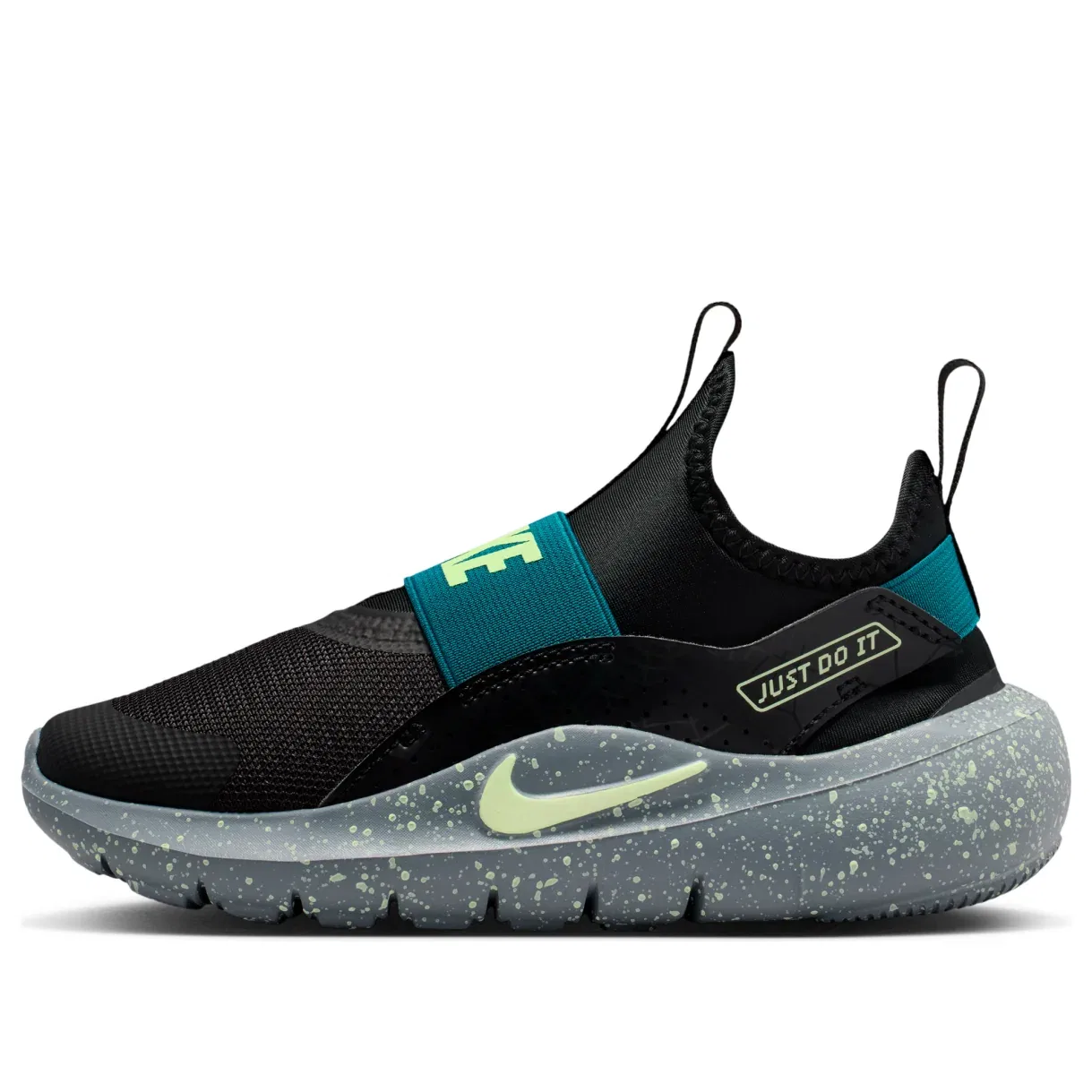 Детские кроссовки Flex Runner 4 SE 'Black Volt Bright Spruce' Nike, Black / Very Light Fluorescent Yellow / Bright Spruce Green / Cool Gray