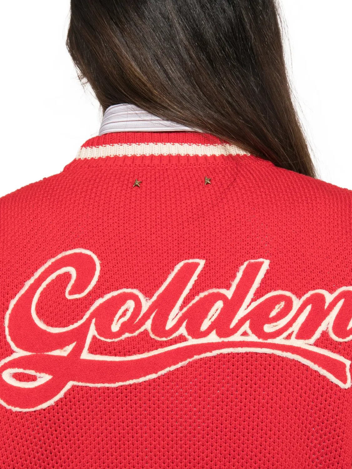 Golden Goose Свитер с круглым вырезом красный — фото 2