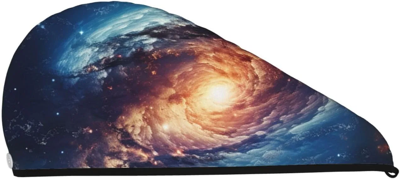 Шапочка для волос Coral Velvet Hair Towel Wrap, Dwrepo, Universe Milky Way Galaxy Print