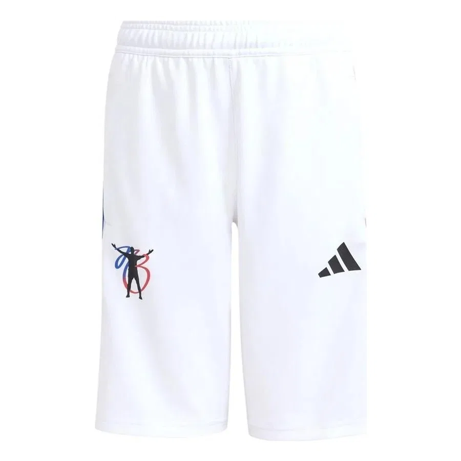 Детские шорты для спорта с принтом Jb Hot Sho Y adidas, Белый
