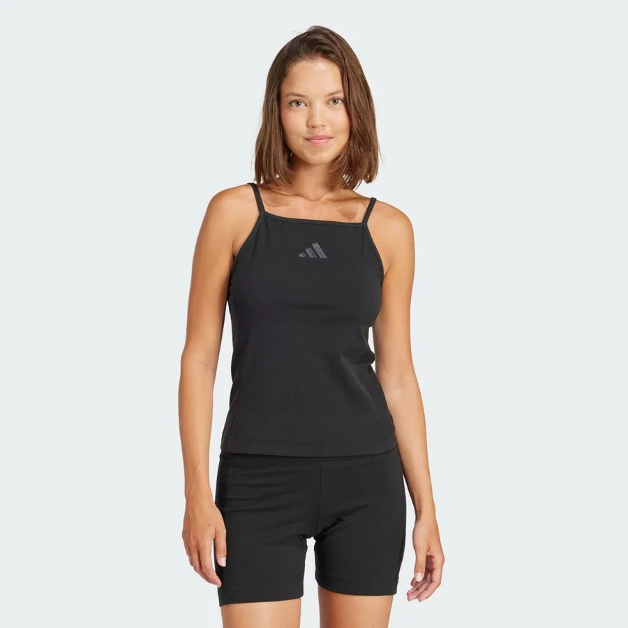 Спортивный топ без рукавов с принтом Sportswear JJ1224 ALL SZN Rib Atlet adidas, Черный