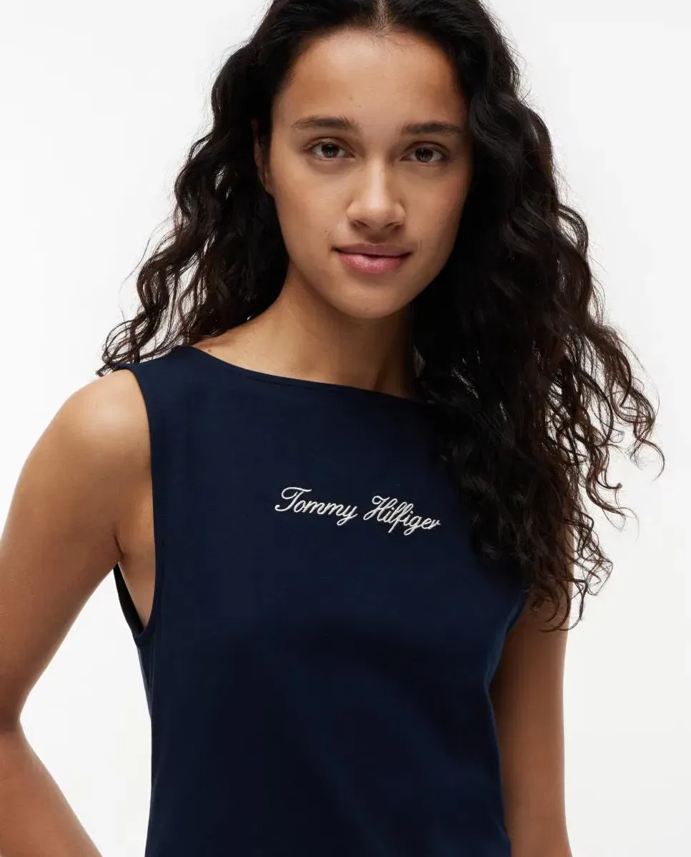 Женская футболка без рукавов Tommy Hilfiger, Azul Marino — фото 3