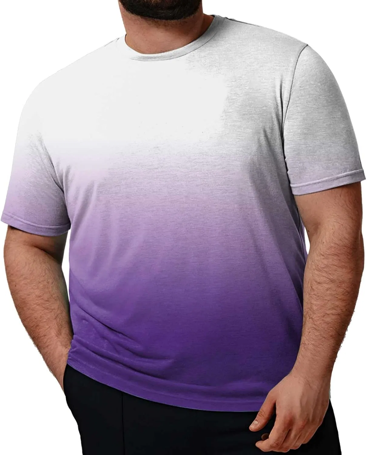 Мужская футболка с градиентом Crew Neck Short Sleeve, Purple