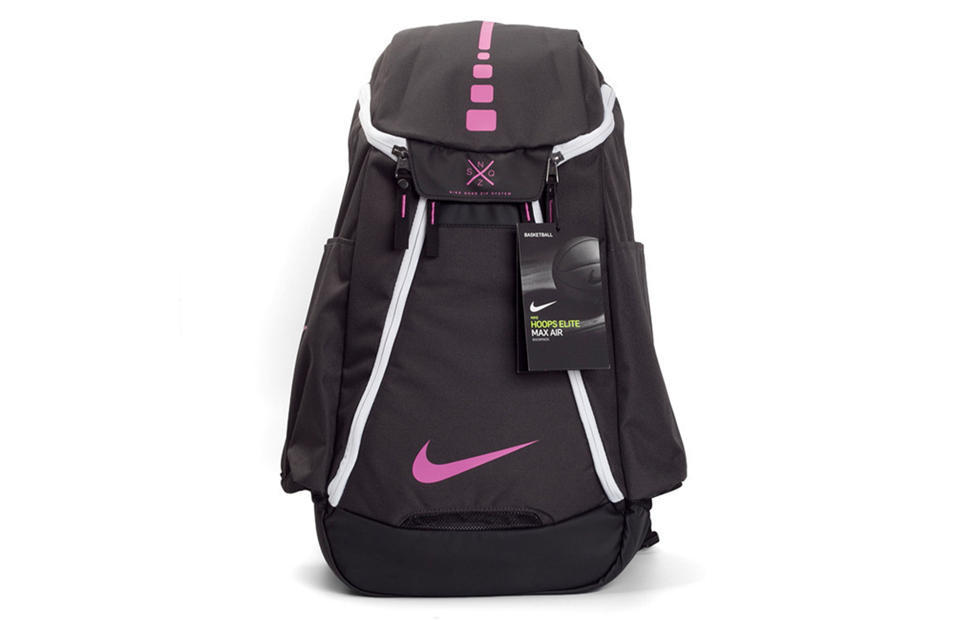 

Nike Баскетбольная сумка-рюкзак из полиэстера, унисекс, черно-розовая