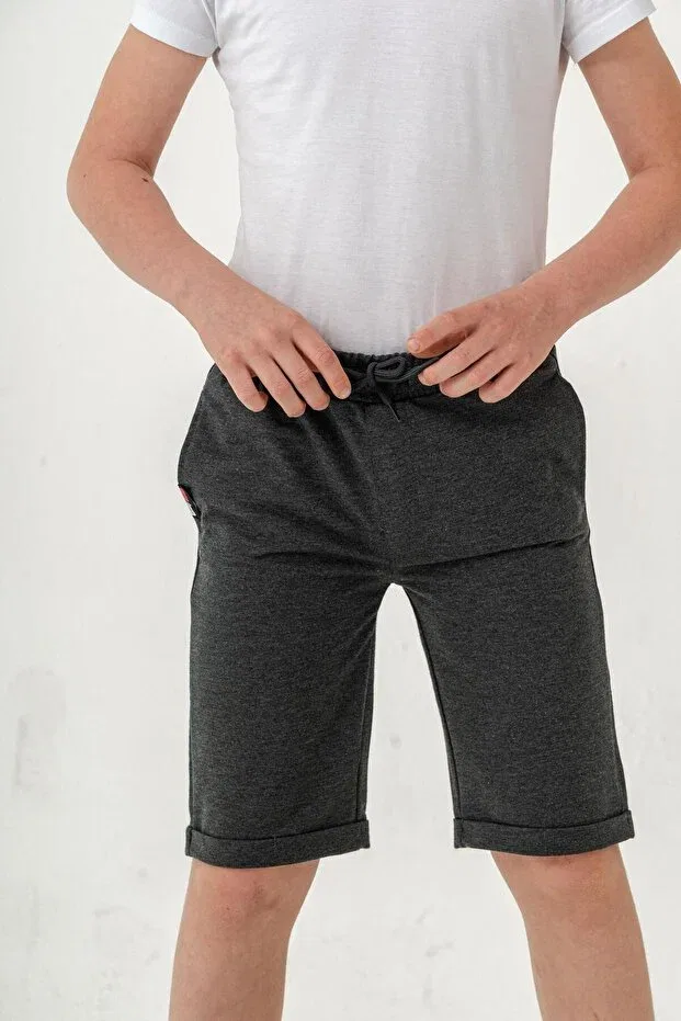 Детские шорты для мальчиков хлопковые Mışıl Kids, Anthracite — фото 2
