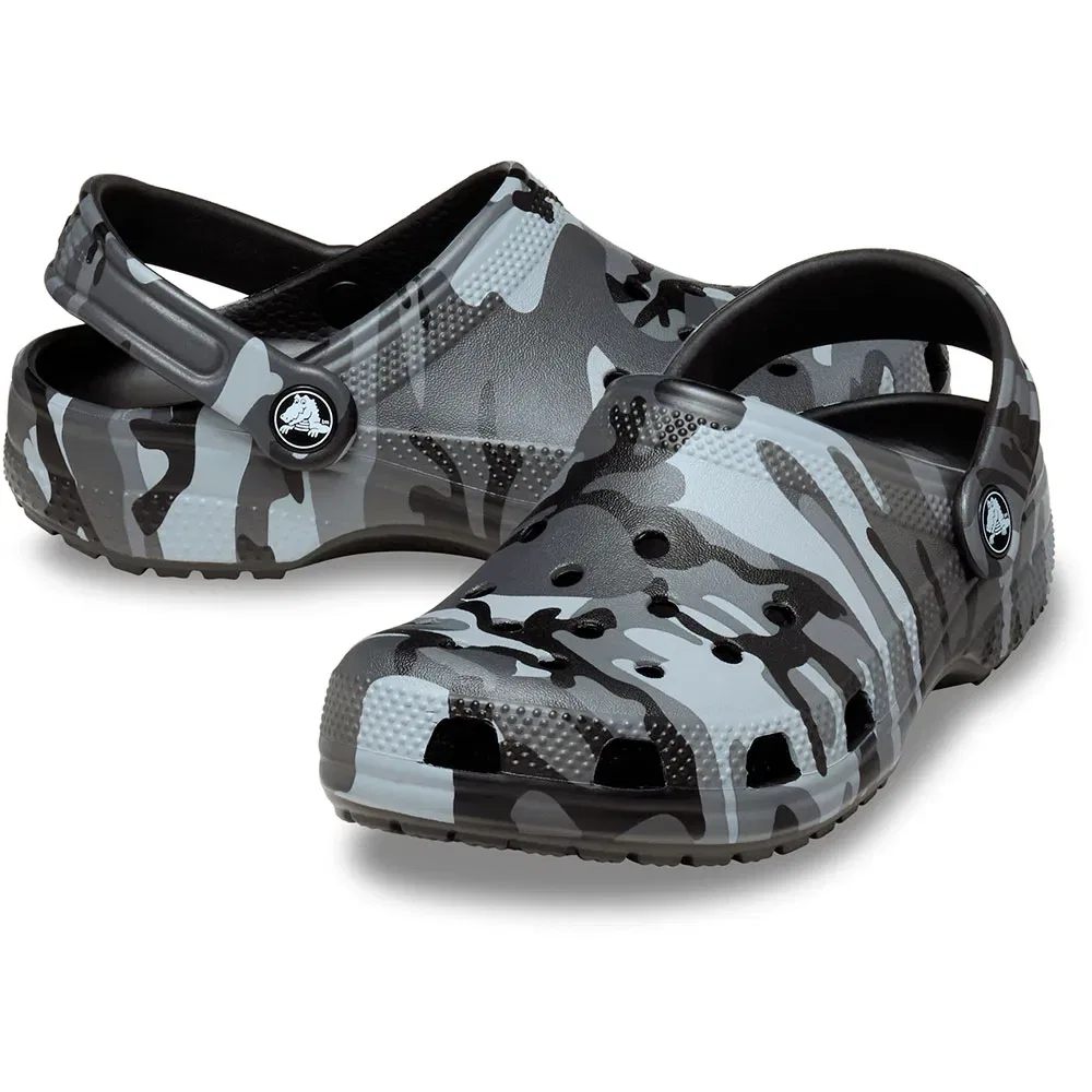 Сабо Classic Camouflage Crocs, серый — фото 3