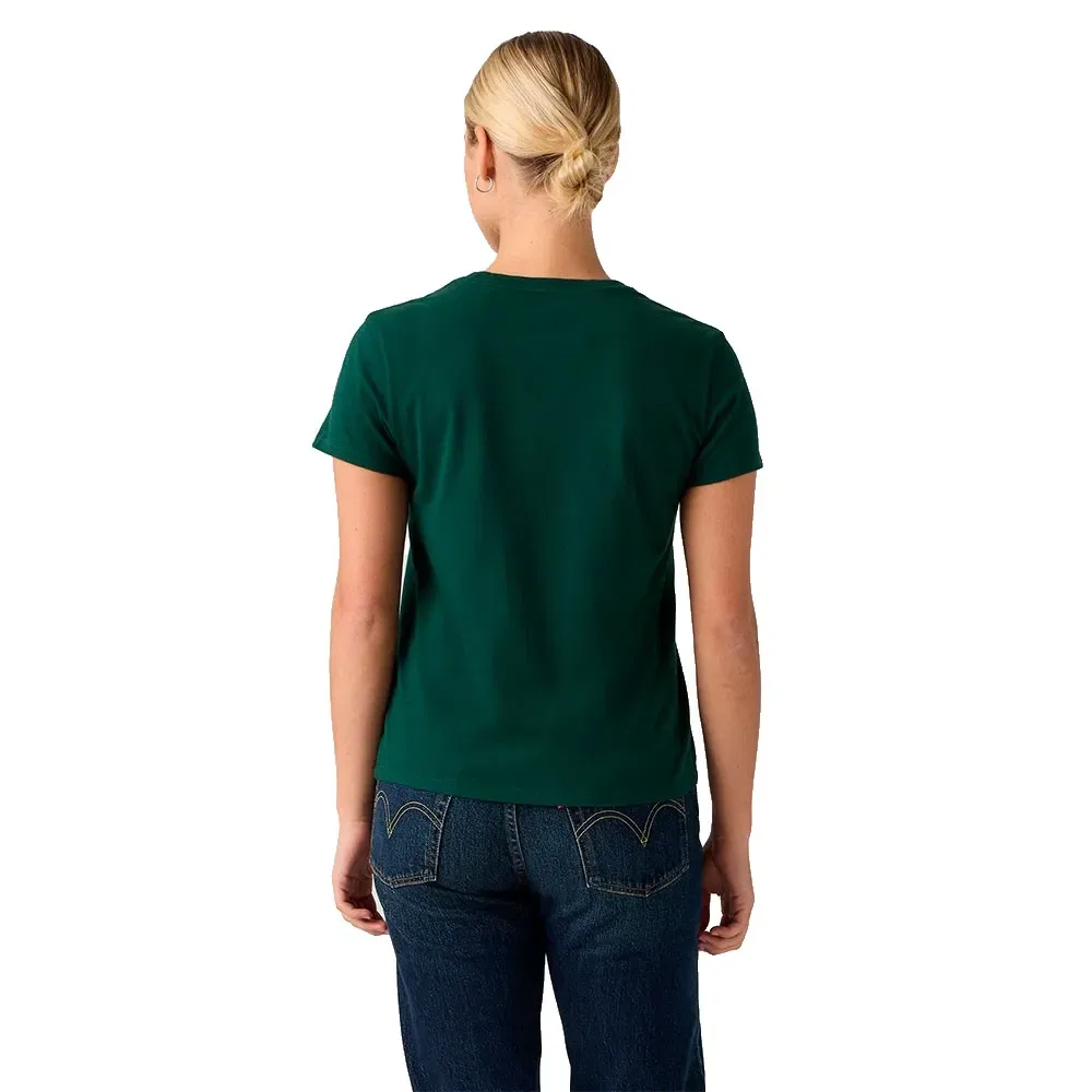 Женская хлопковая футболка Perfect Levi's, Green — фото 2