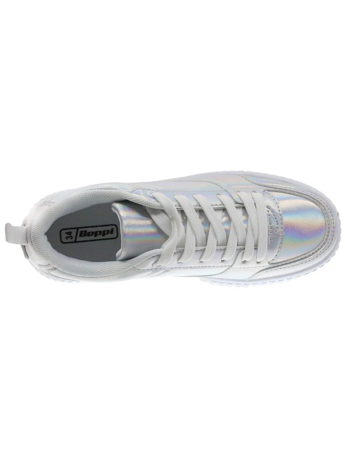 Кроссовки Beppi в стиле Casual Shoe серебристого цвета — фото 3