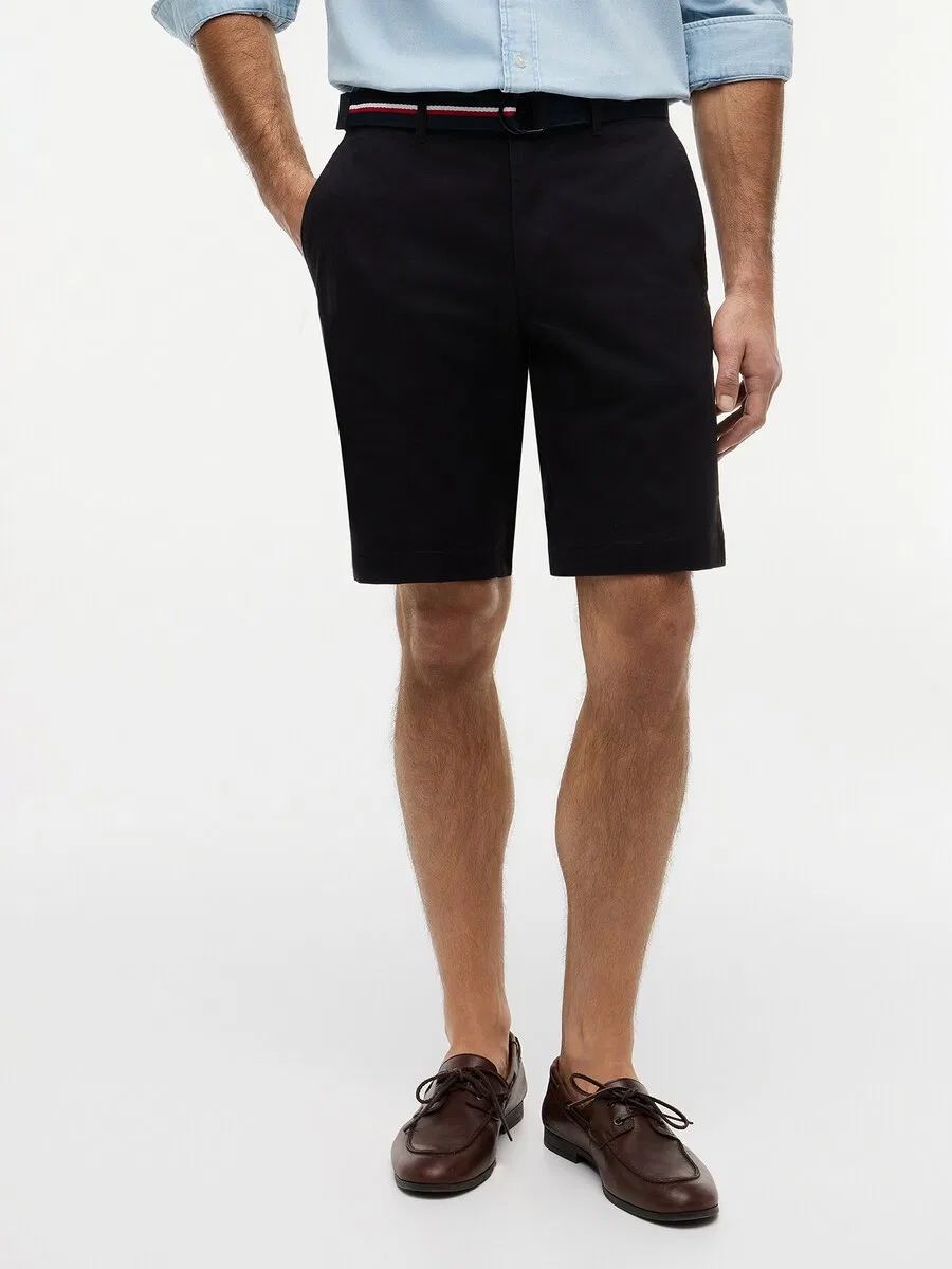 Шорты-чиносы TOMMY HILFIGER Regular 'Denton Ess' черного цвета — фото 2