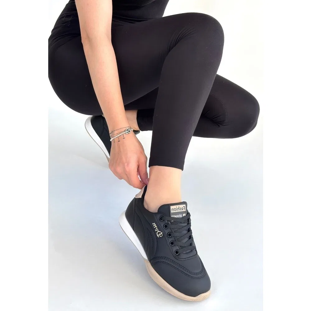 Детские спортивные кроссовки кожаные на шнуровке, Black Beige, Tawen Freedom Storee